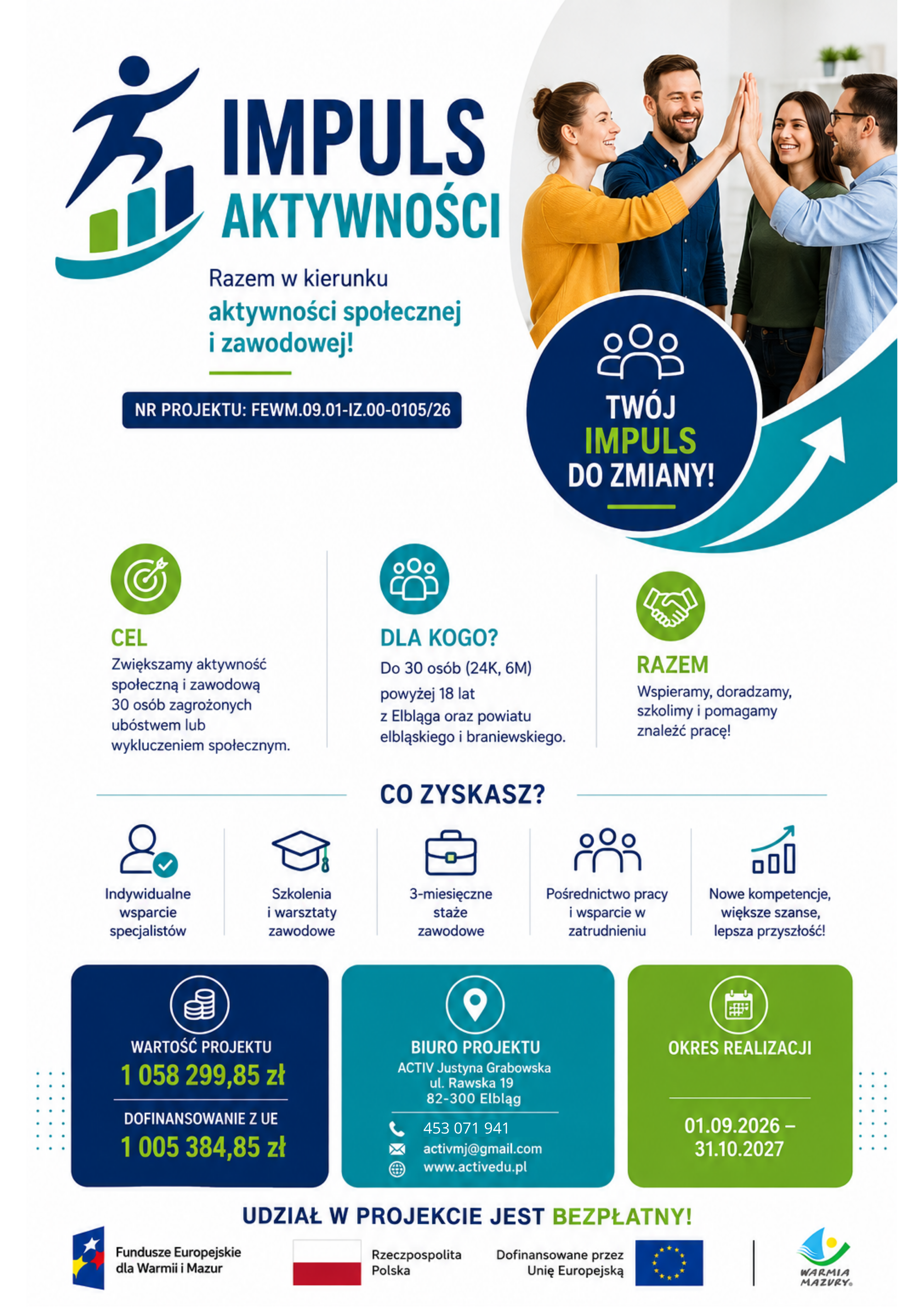 Plakat projektu IMPULS AKTYWNOŚCI